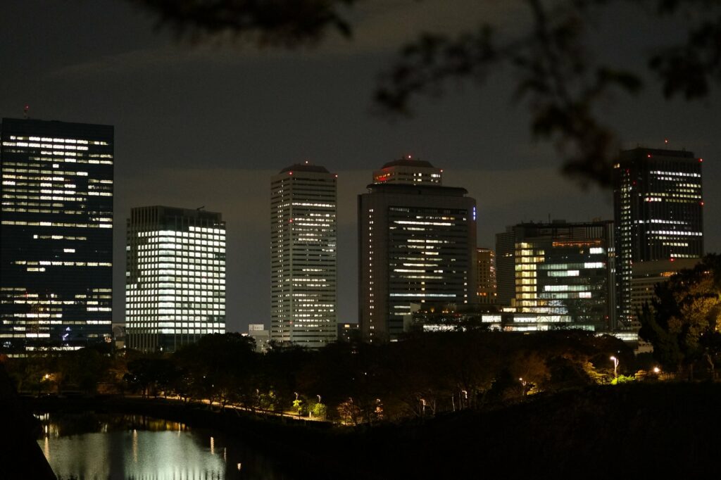 City view from Osaka Castle