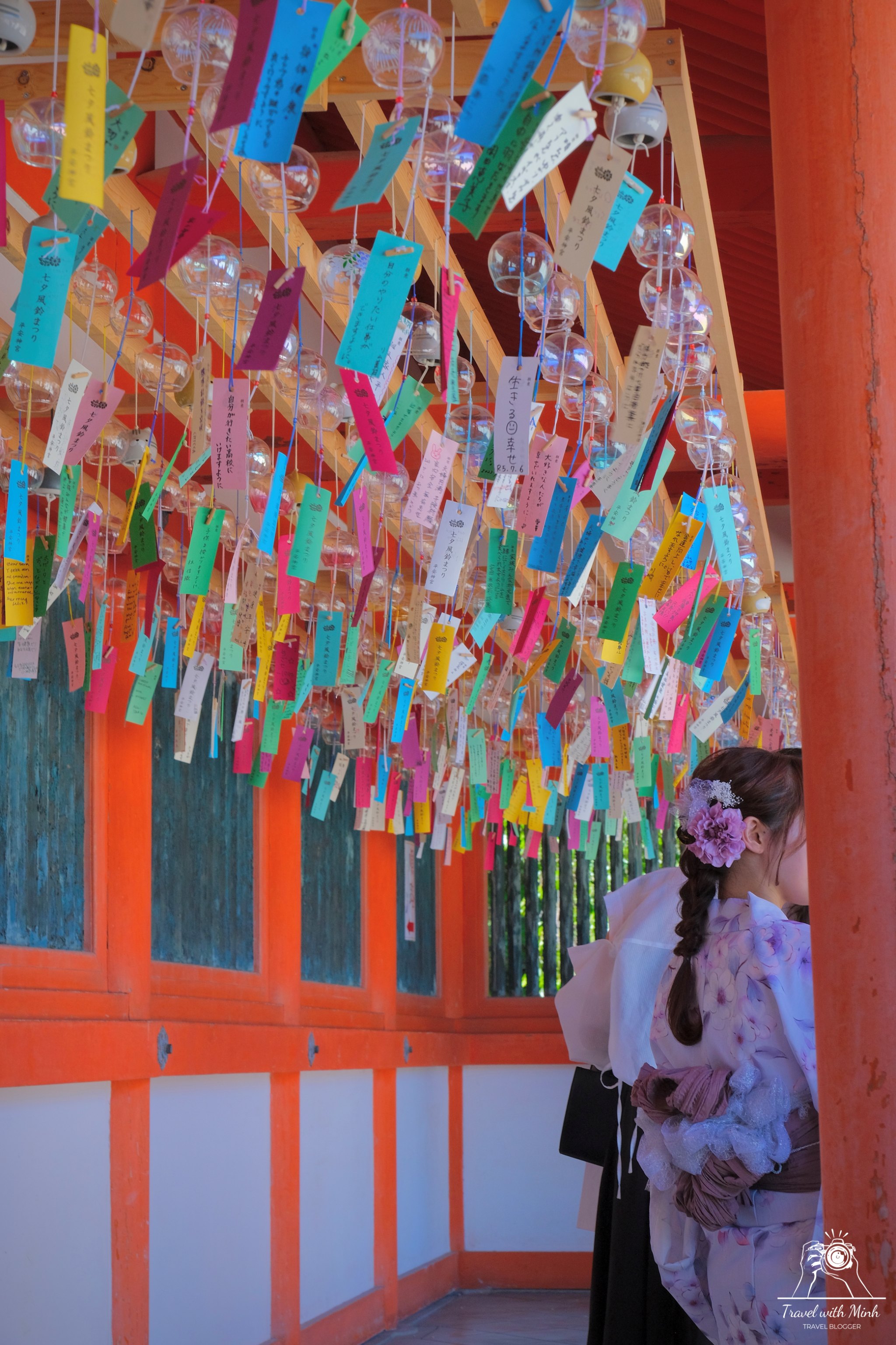 75 wind chimes in kyoto heian shrine