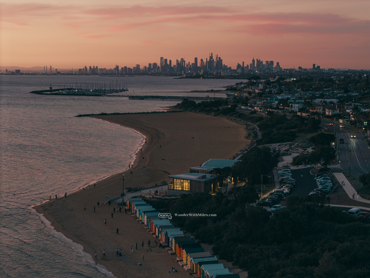 sunset at brighton beach melbourne